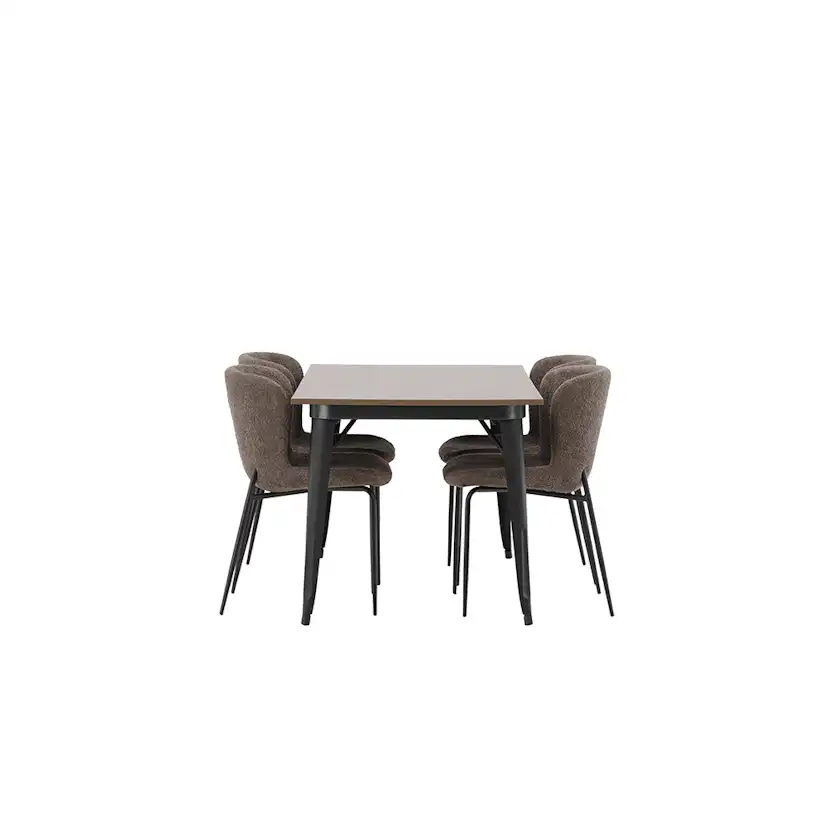 Spisegruppe Venture Home Tempe med 4 Modesto Stoler