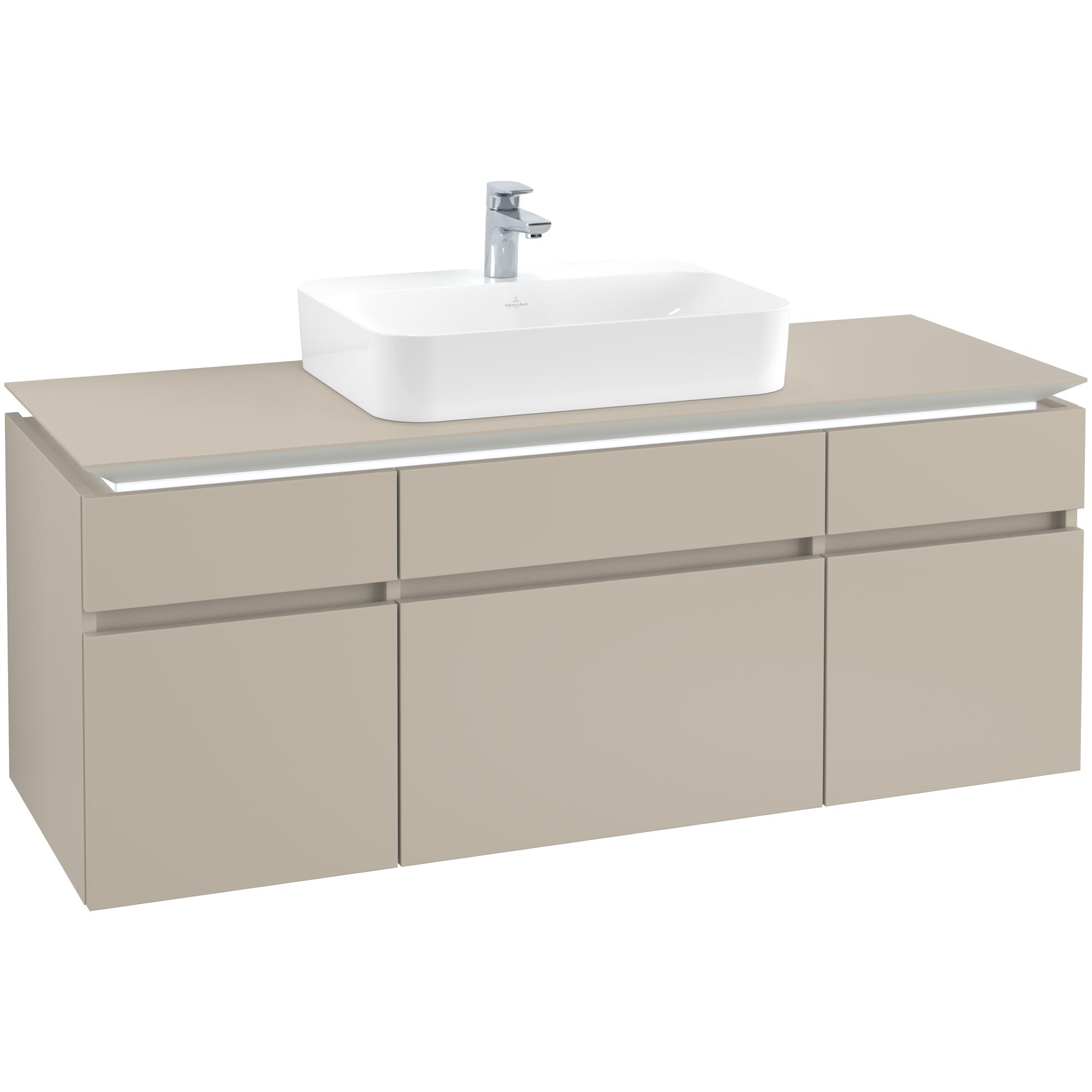 Tvättställsskåp Villeroy & Boch Legato med 5 Lådor för Ytmonterat Tvättställ från Finion & Memento | badrum - badrumsmobler - tvattstallsskap-och-kommod | KakelKungen
