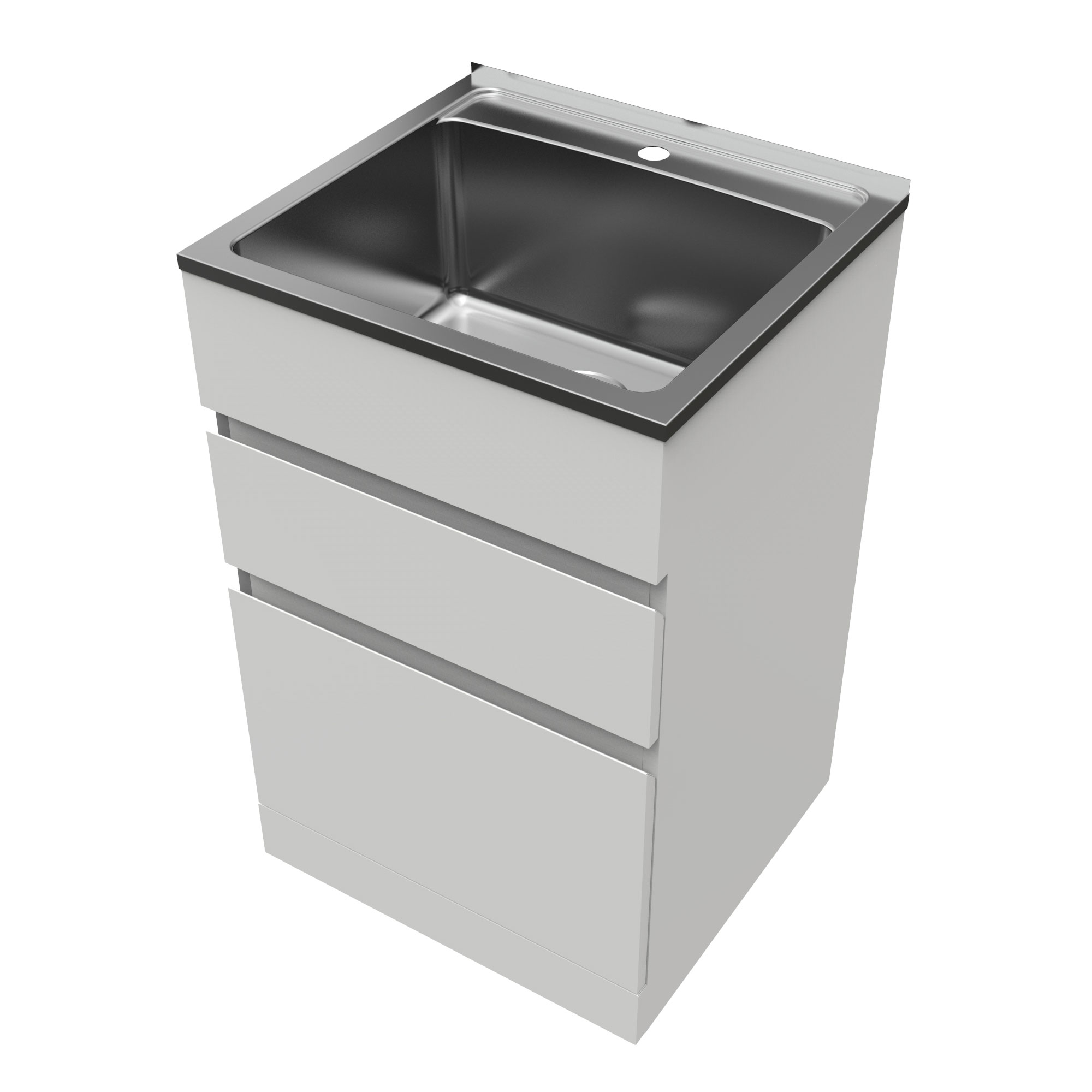 Tvättbänk Nordic Tech NTB5 Bänkskåp för Tvättstuga med Lådor & Blandarhål