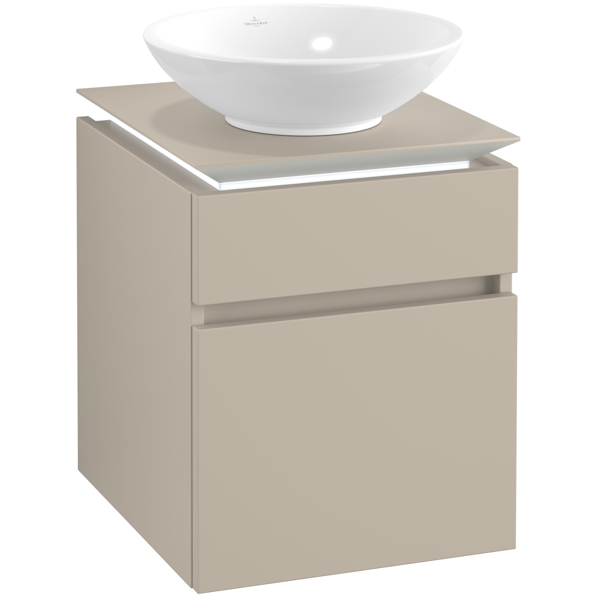 Tvättställsskåp Villeroy & Boch Legato 450 med 2 Lådor för Ytmonterat Tvättställ | badrum - badrumsmobler - tvattstallsskap-och-kommod | KakelKungen