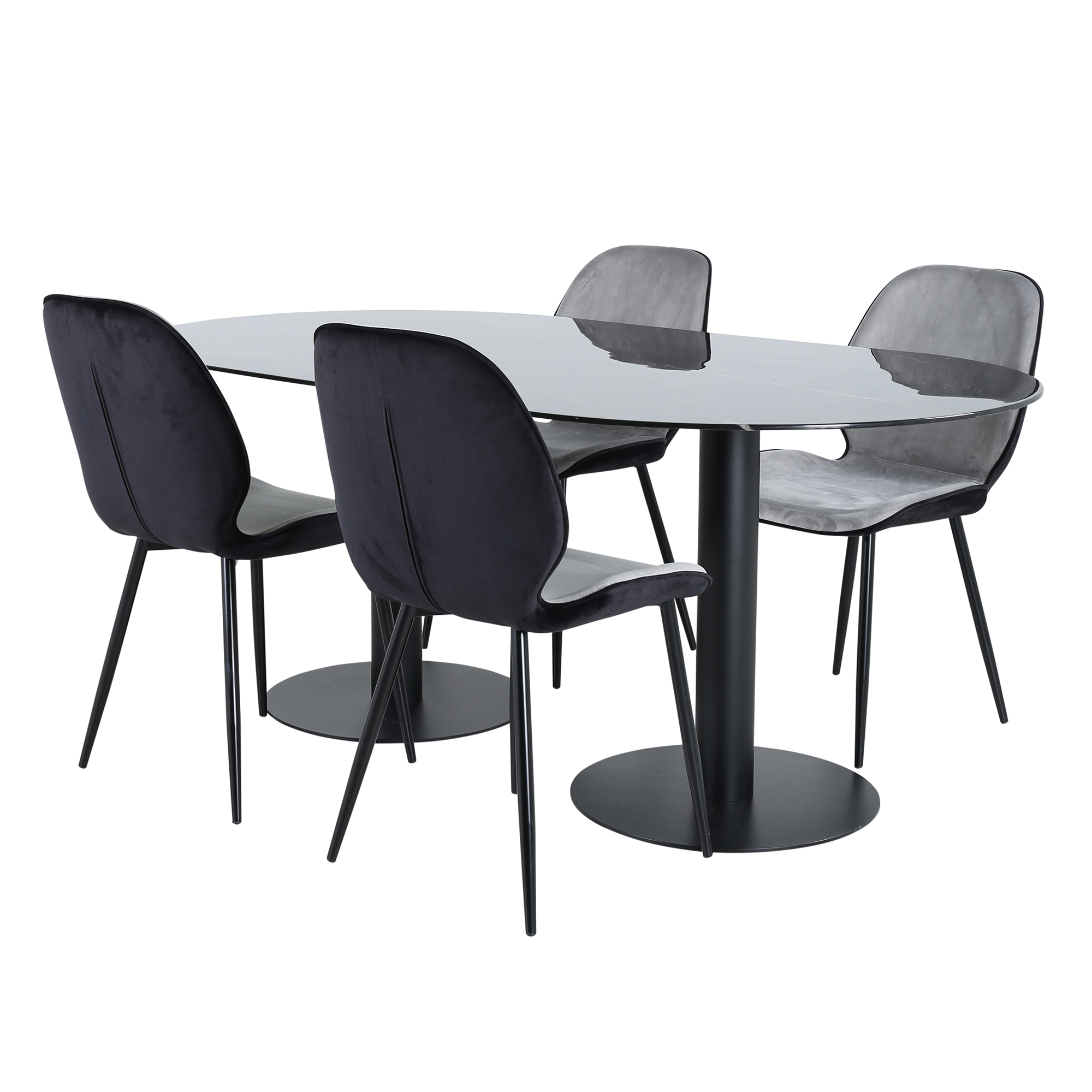 Spisegruppe Venture Home Oslo med 4 Elisa Stoler