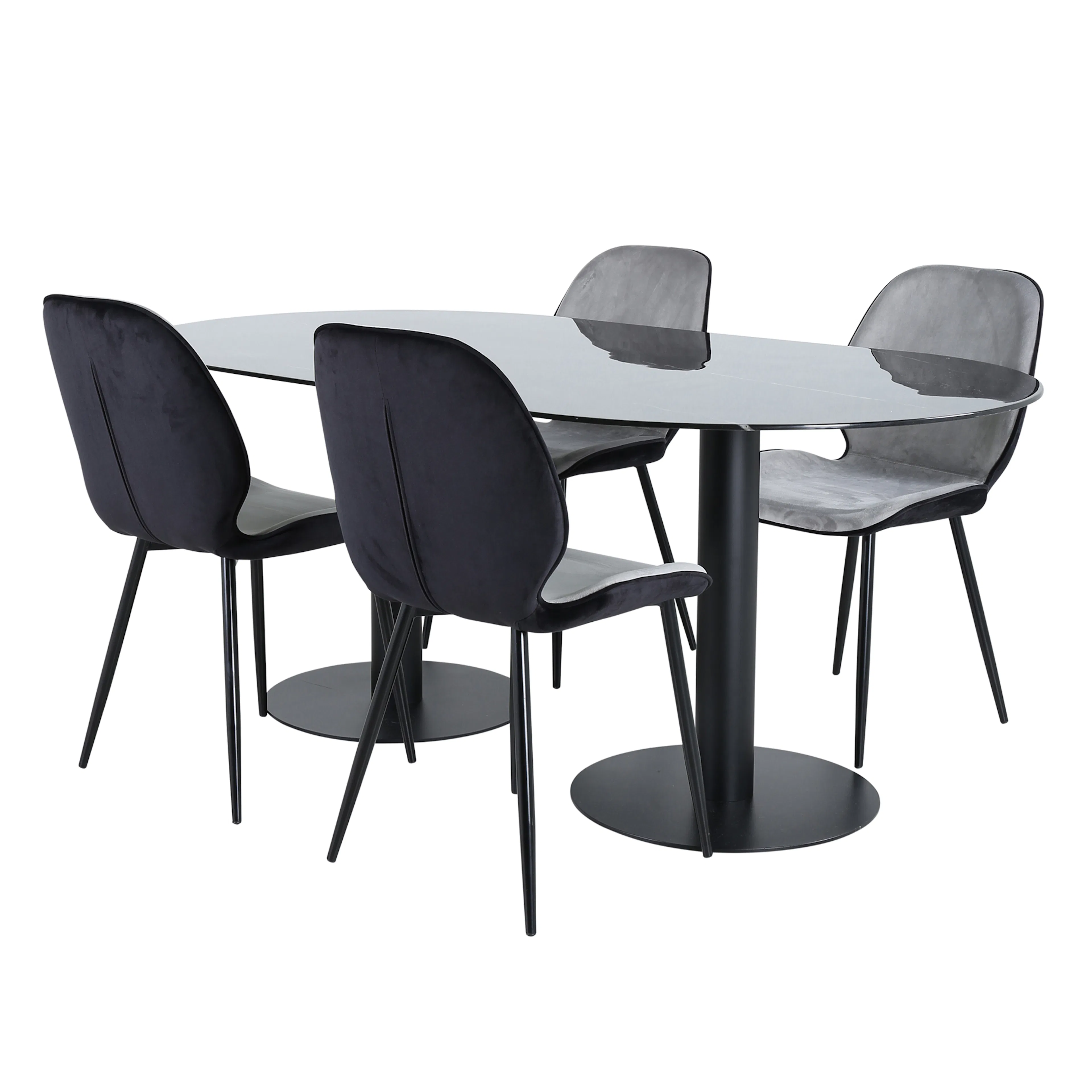Spisegruppe Venture Home Oslo med 4 Elisa Stoler