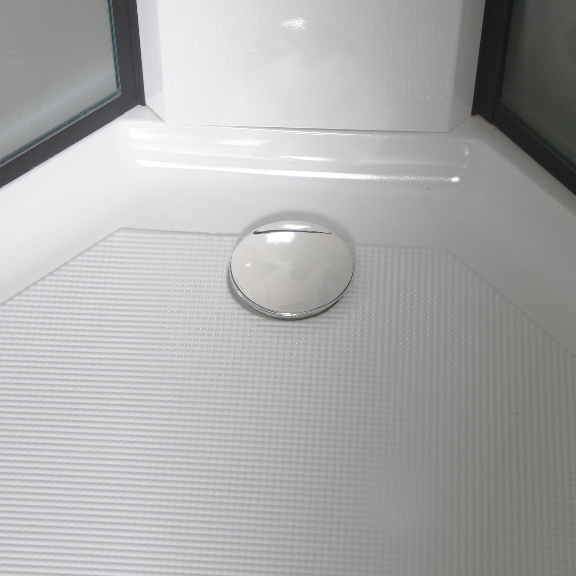 Dusjkabinett Bathlife Betrakta 80x80 Svart/Hvit