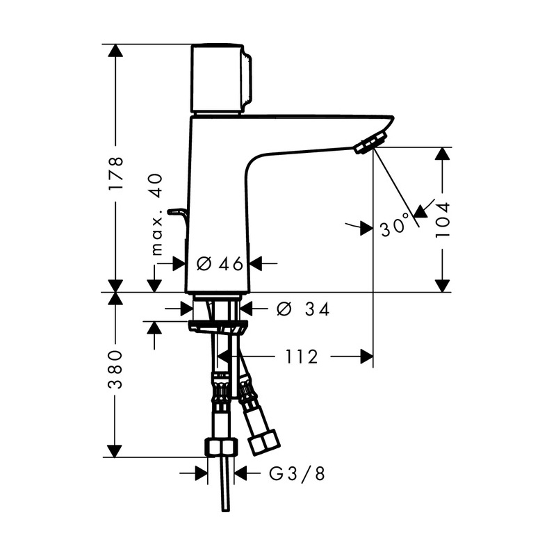 Servantbatteri Hansgrohe Talis Select E 110