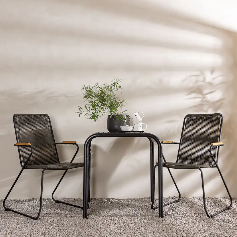 Cafégruppe Venture Home Borneo Bord med 2 Bois Stoler