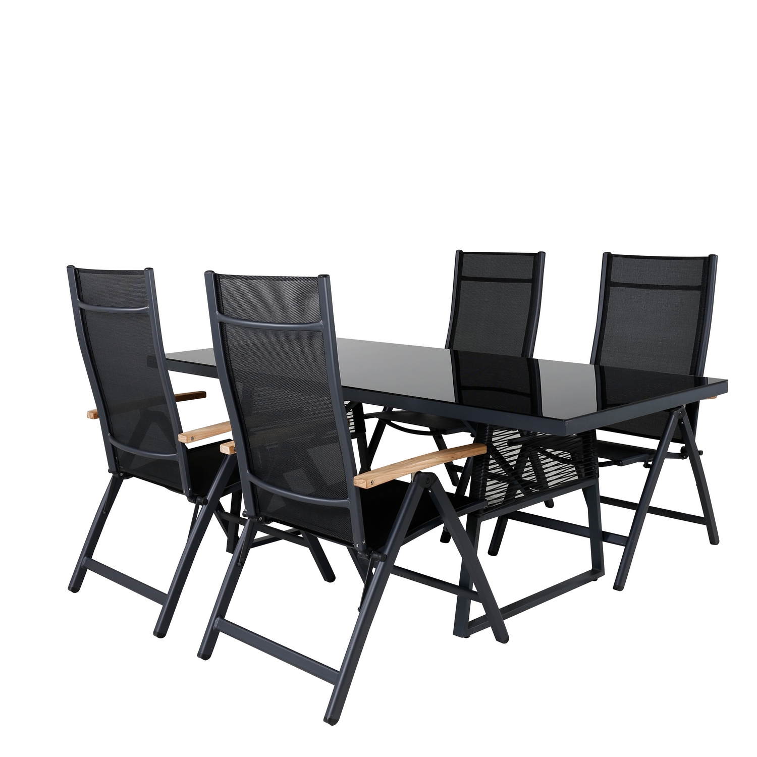 Spisegruppe Venture Home Douglas med 4 Perla Posisjonsstoler