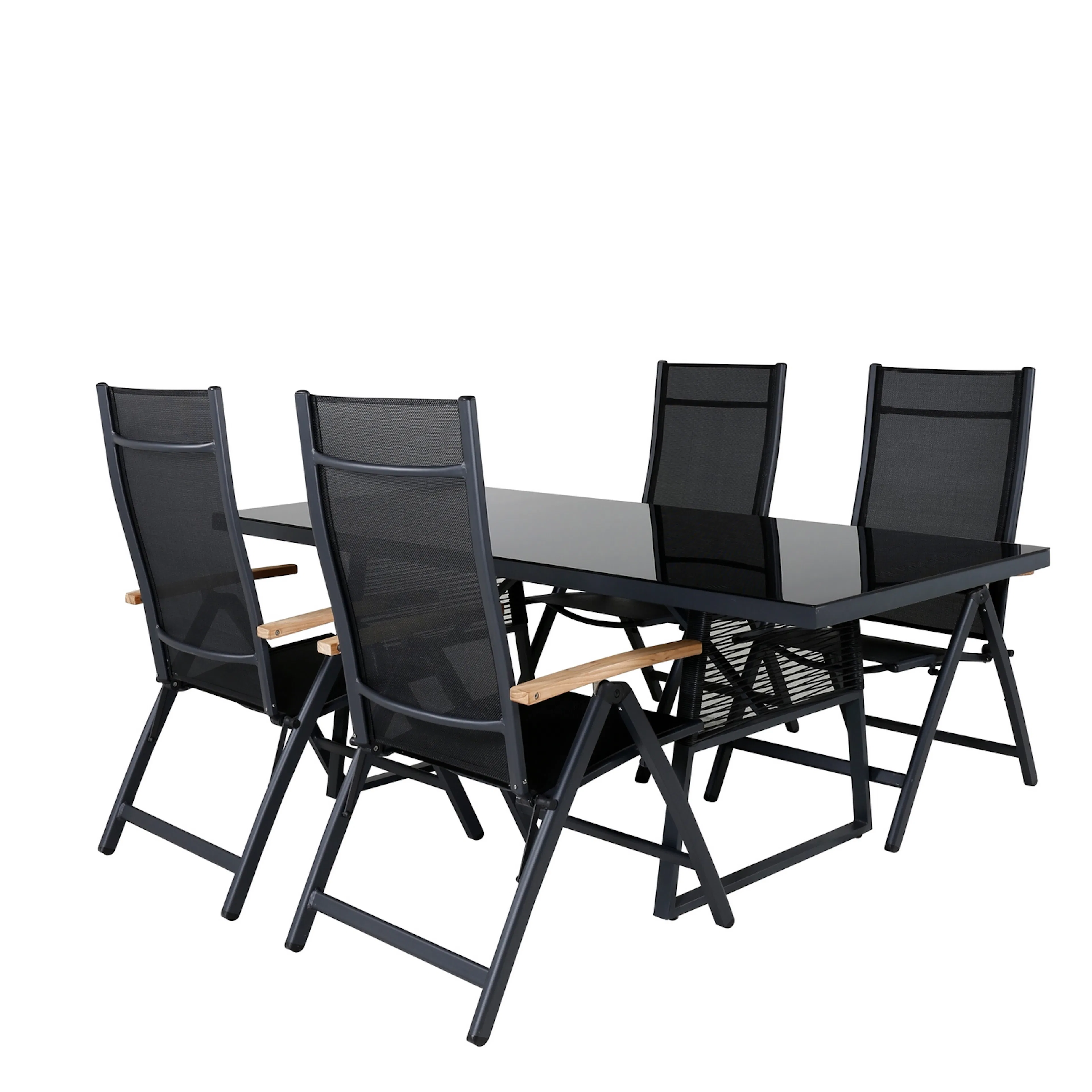 Spisegruppe Venture Home Douglas med 4 Perla Posisjonsstoler