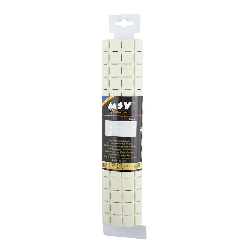 Halkskyddsmatta Spirella Quadro Premium Vit, 76x36 cm