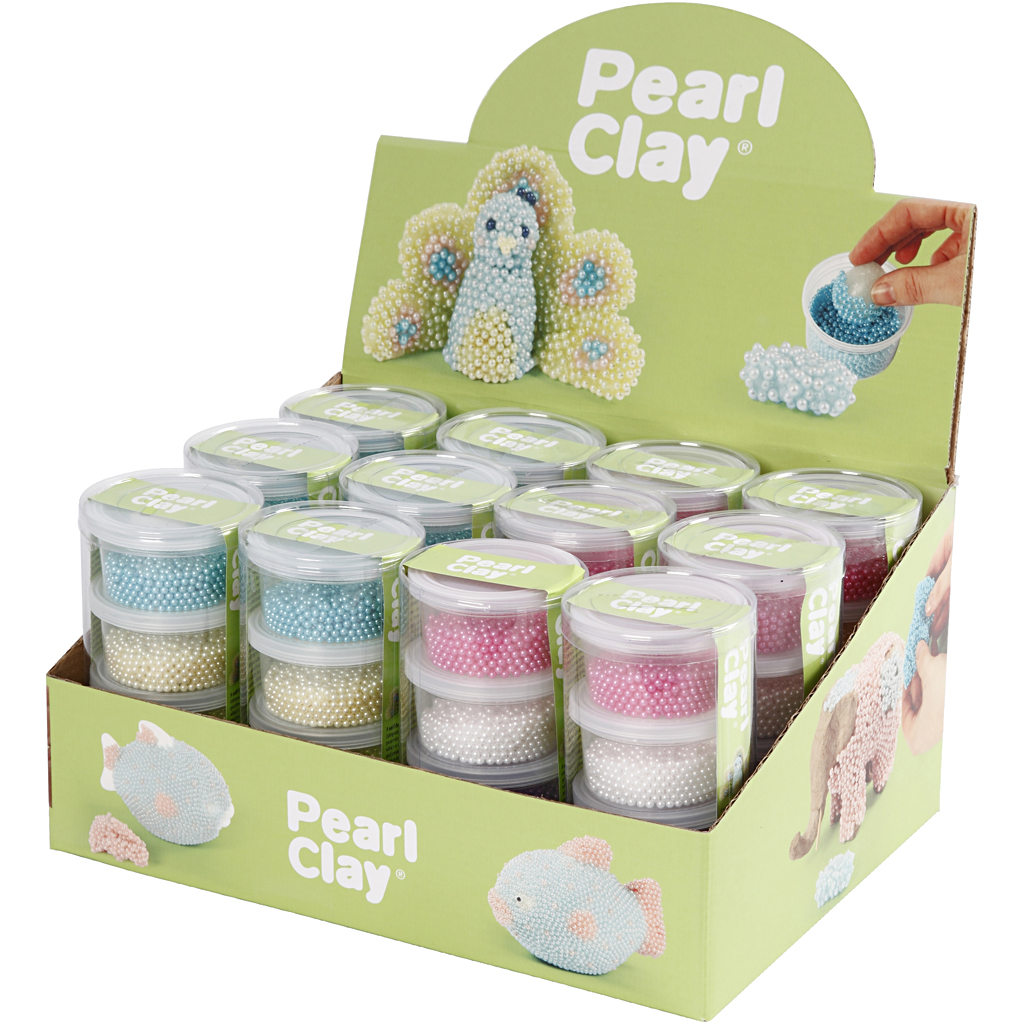 Modelleringsmateriale Creativ Company Pearl Clay Ass Farger 12 Sett/1 Pk