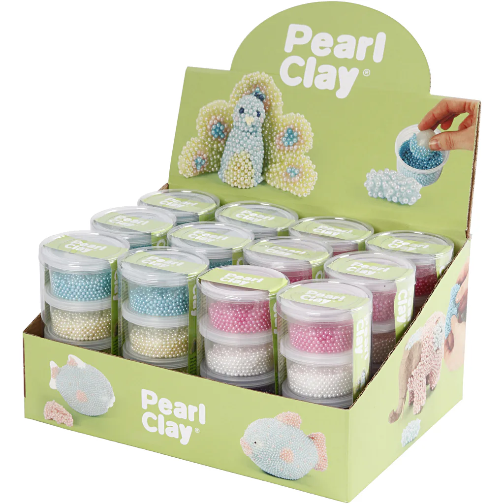 Modelleringsmateriale Creativ Company Pearl Clay Ass Farger 12 Sett/1 Pk