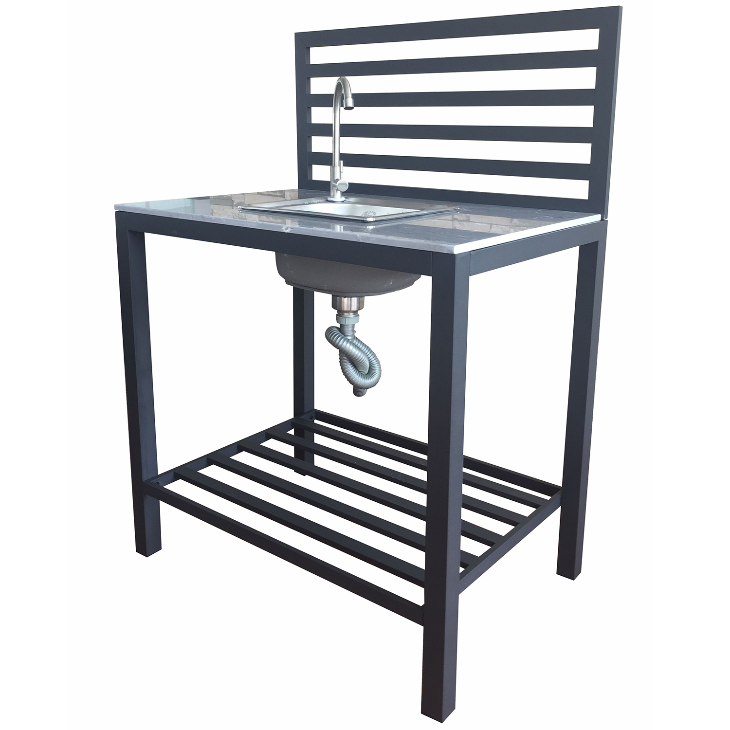 Atlantis garden kitchen middle (wh)-svart Sort