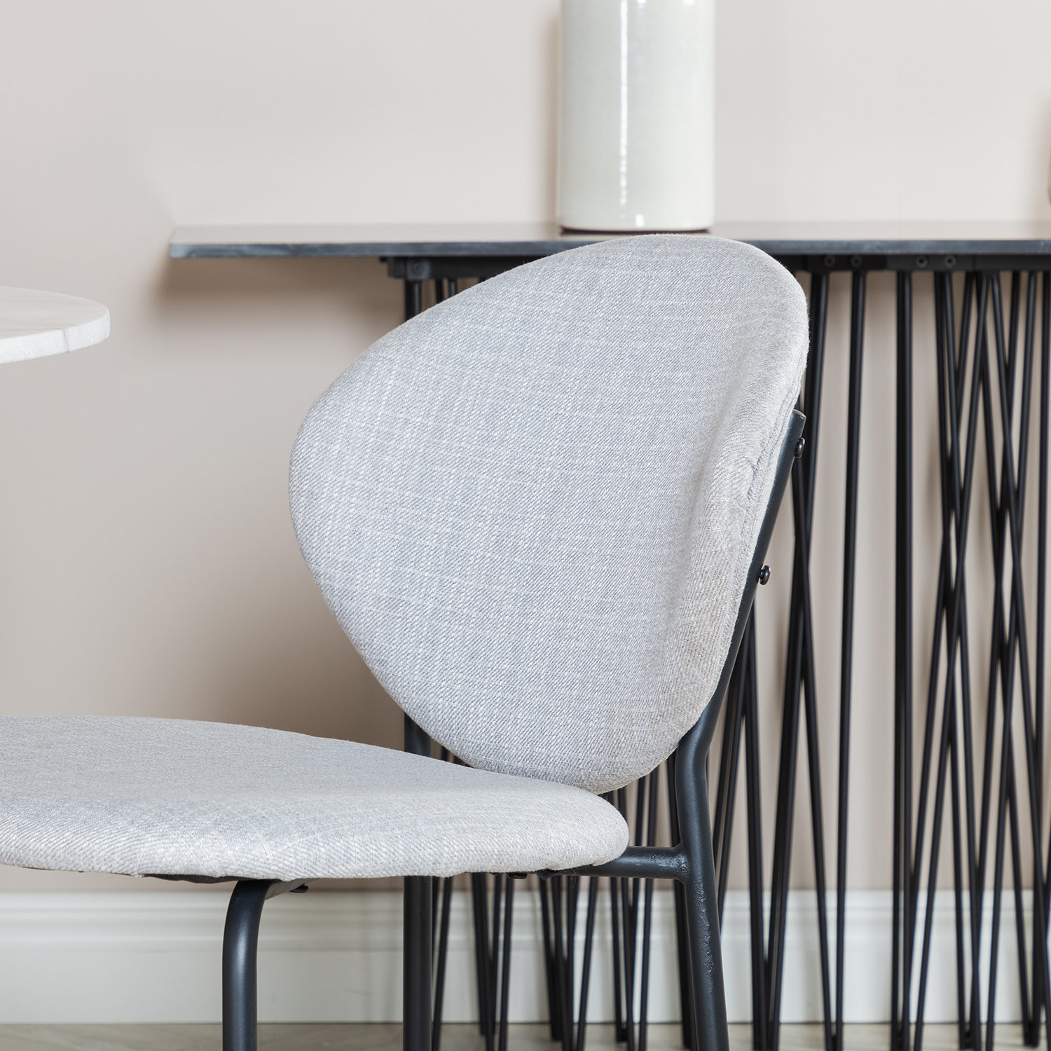 Spisegruppe Venture Home Estelle med 4 Valor Stoler Polyester