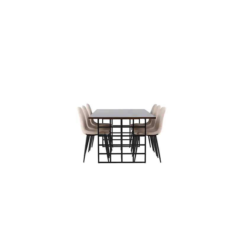 Spisegruppe Venture Home Ystad med 6 stk Polar Stoler