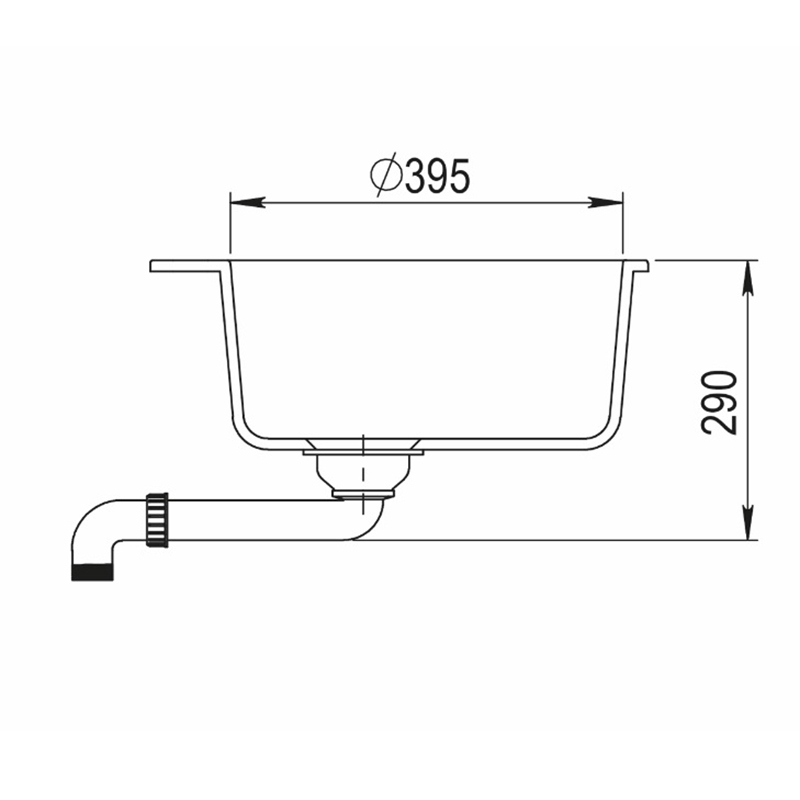 Kjøkkenvask Lavabo Saturn Ø50,5
