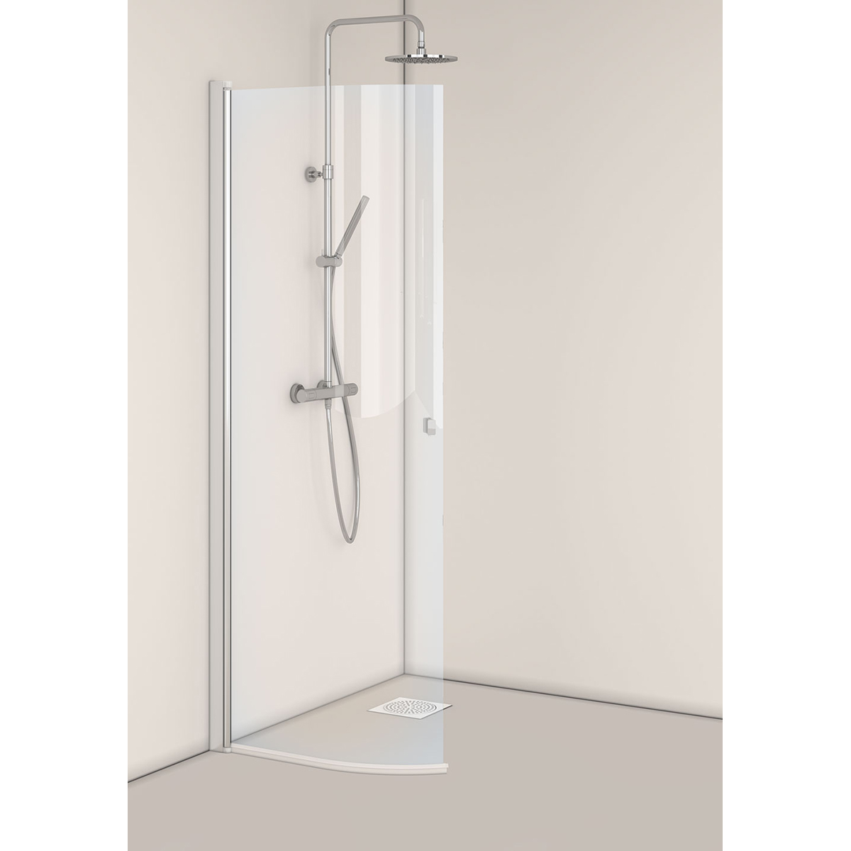 DUSJ IGLOO PRO BEND 70 KLAR NAT Aluminium, B: 537 mm