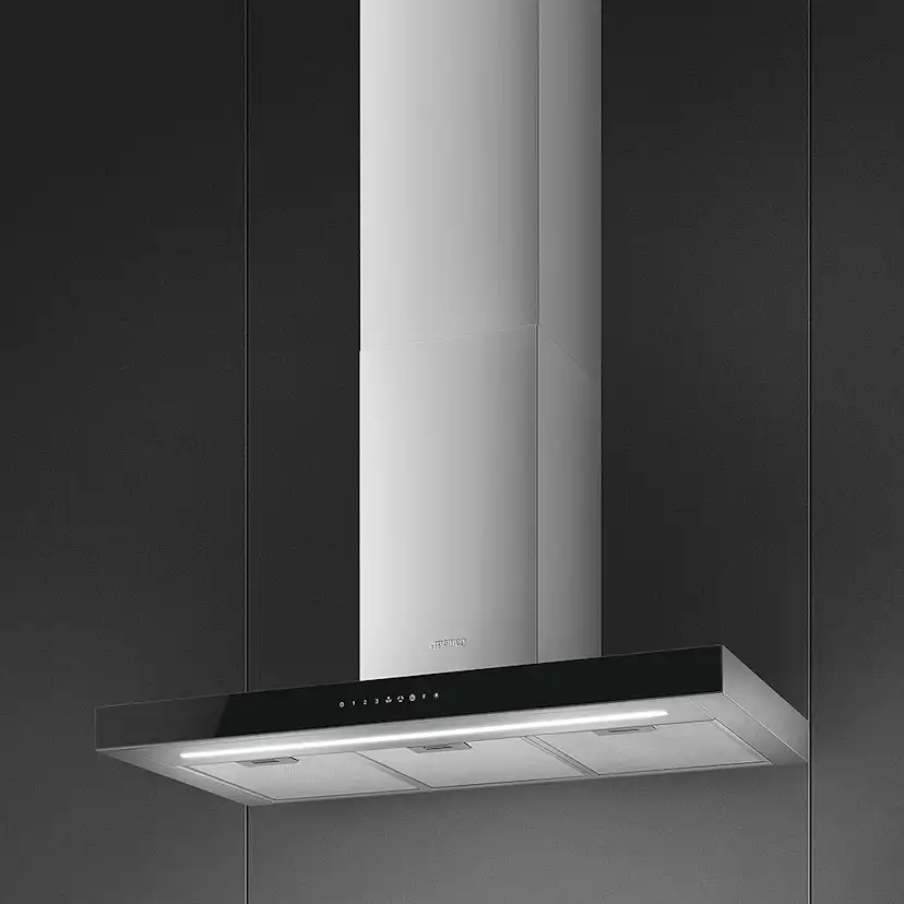 Vegghengt Kjøkkenvifte Smeg KBT9L4VN Rustfri Design med LED og Touchkontroll