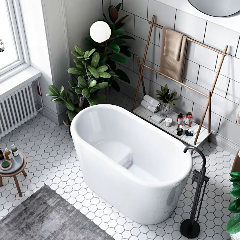 Sittebadekar Bathlife Ideal Frittstående Hvit