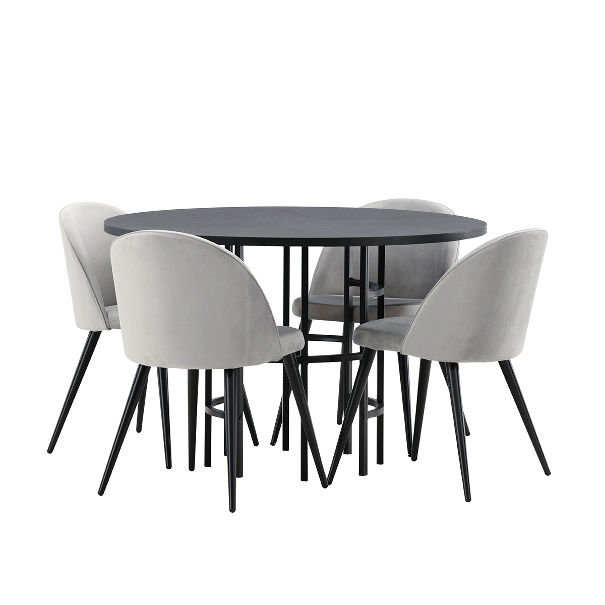 Spisegruppe Venture Home Copenhagen med 4 Velvet Stoler