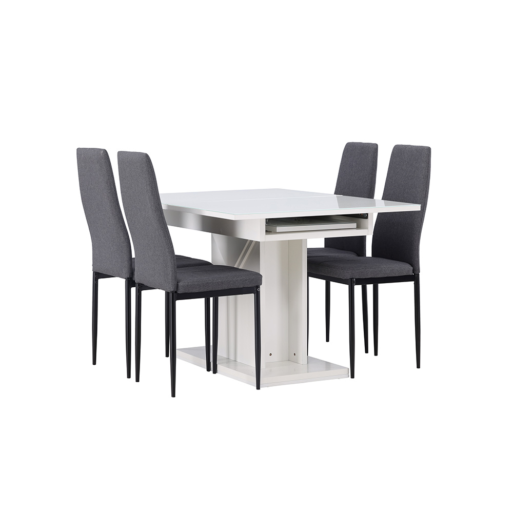Spisegruppe Venture Home Pluto med 4 Petra Stoler