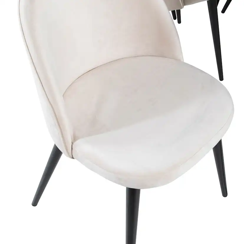 Spisegruppe Venture Home Gold med 6 Velvet Stoler