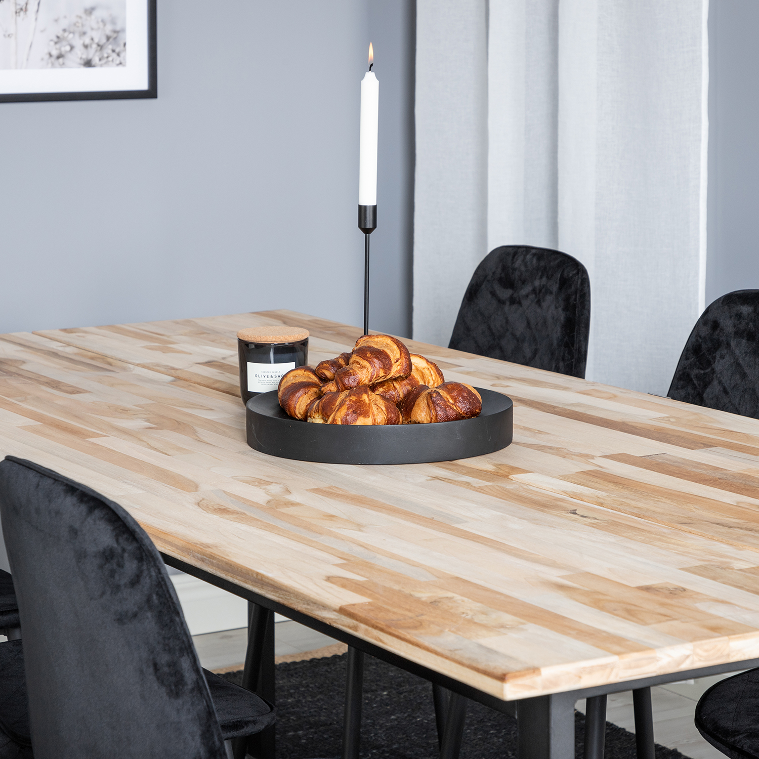 Spisegruppe Venture Home Cirebon med 6 Polar Stoler