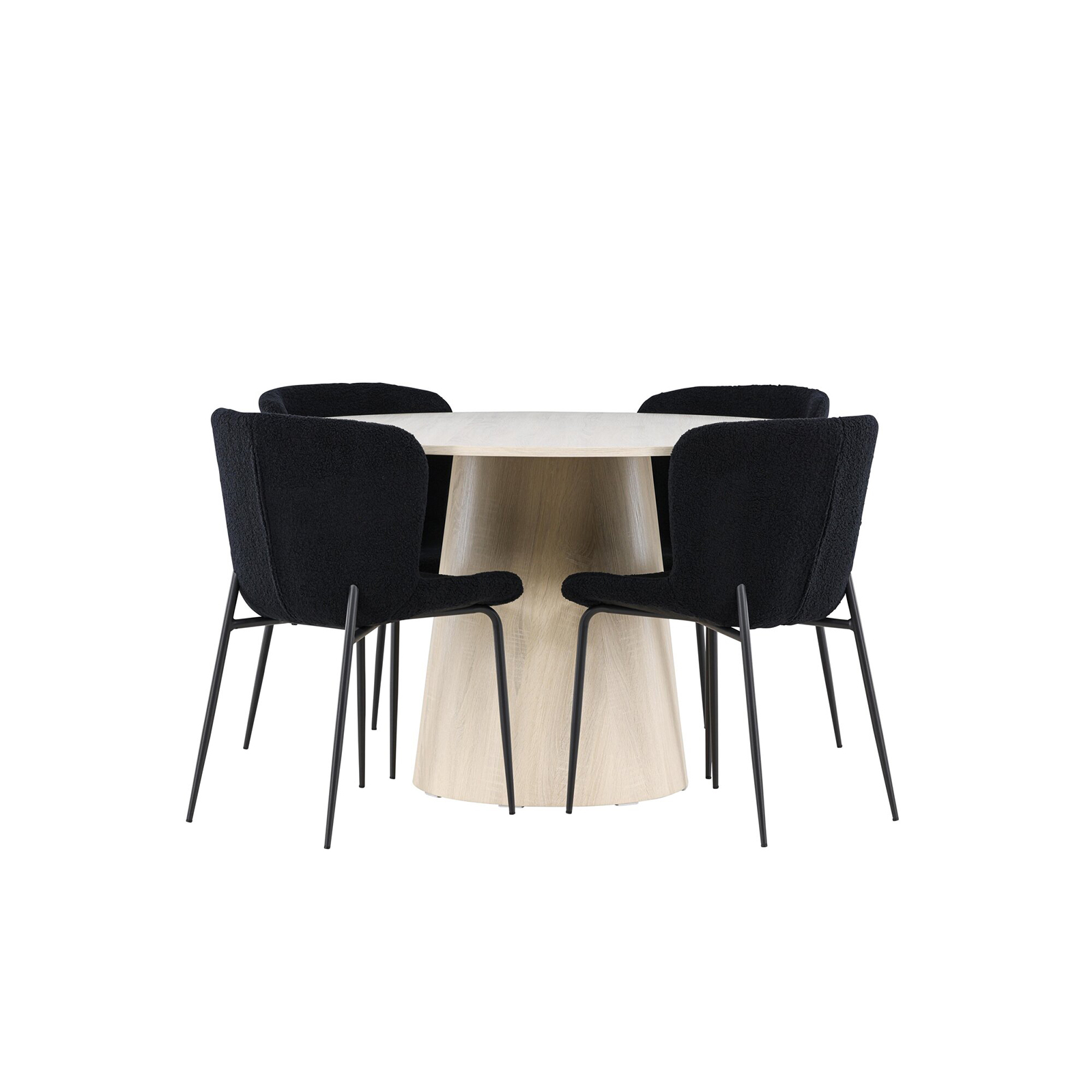 Spisegruppe Venture Home Lanzo Ø120 med 4 stk Modesto Stoler