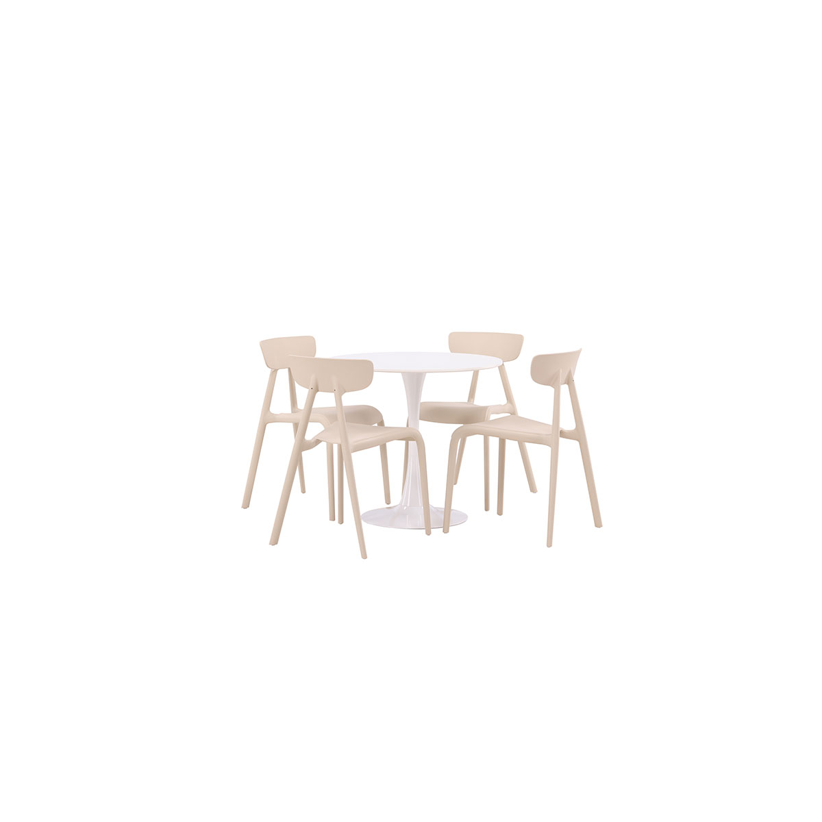 Spisegruppe Venture Home Hamden Ø80 cm med 4 Ursholmen Stoler