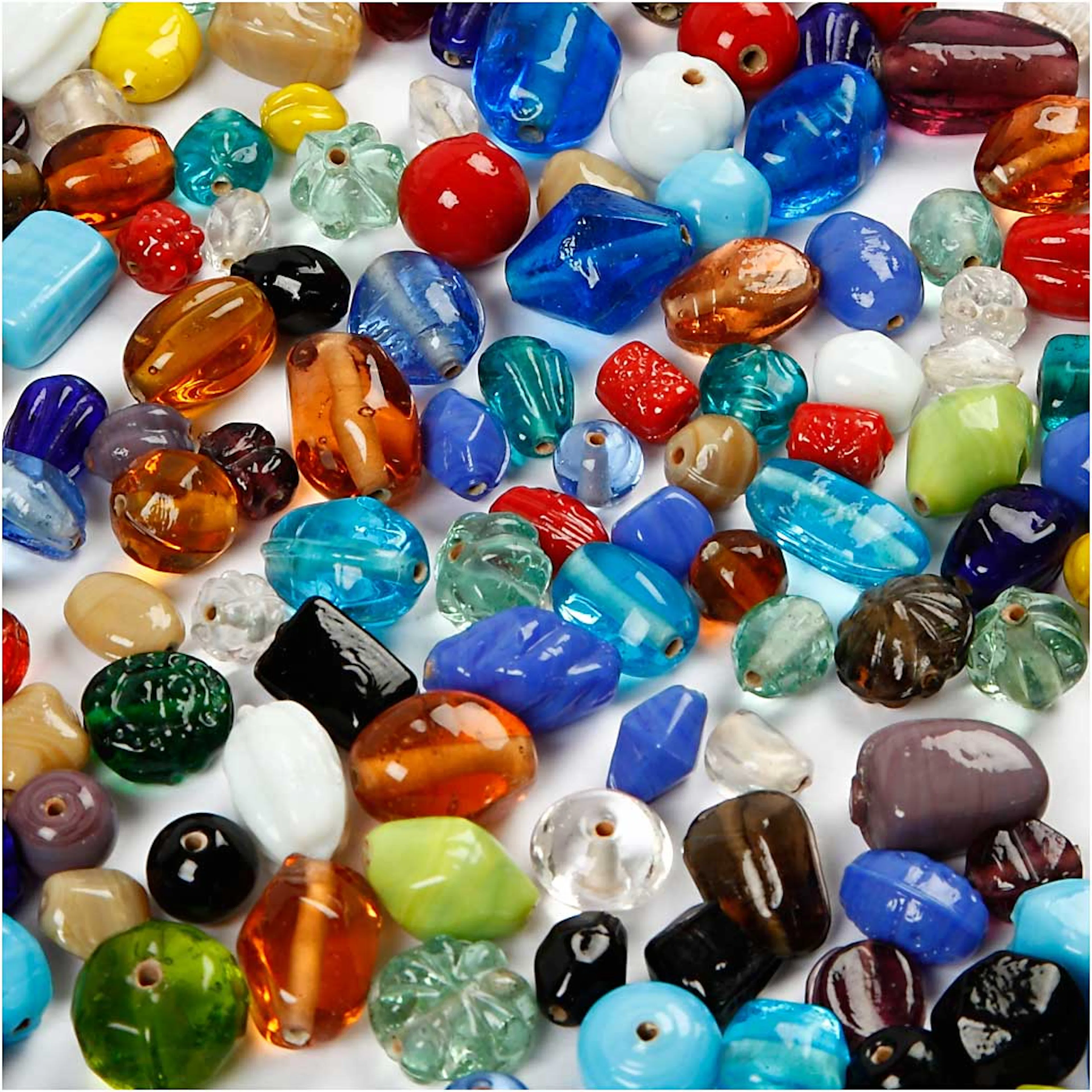 Glassperlemiks Creativ Company Ass Farger Str 7-18 mm Hullstr 1 mm 1000 g/1 Pk