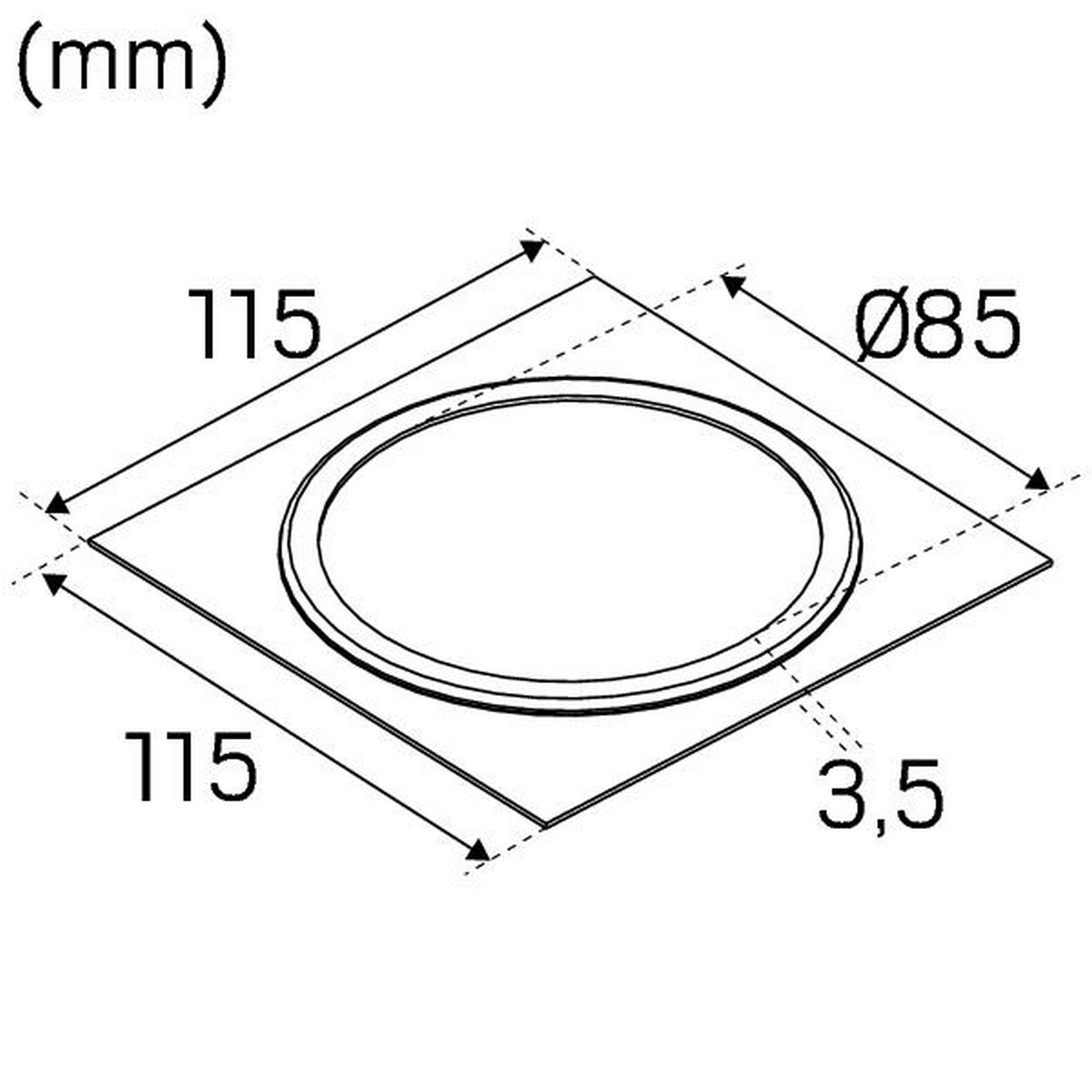 Dekorramme Hide-a-lite I/II Ø85 Hvit