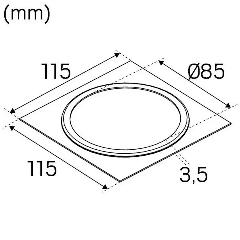Dekorramme Hide-a-lite I/II Ø85 Hvit