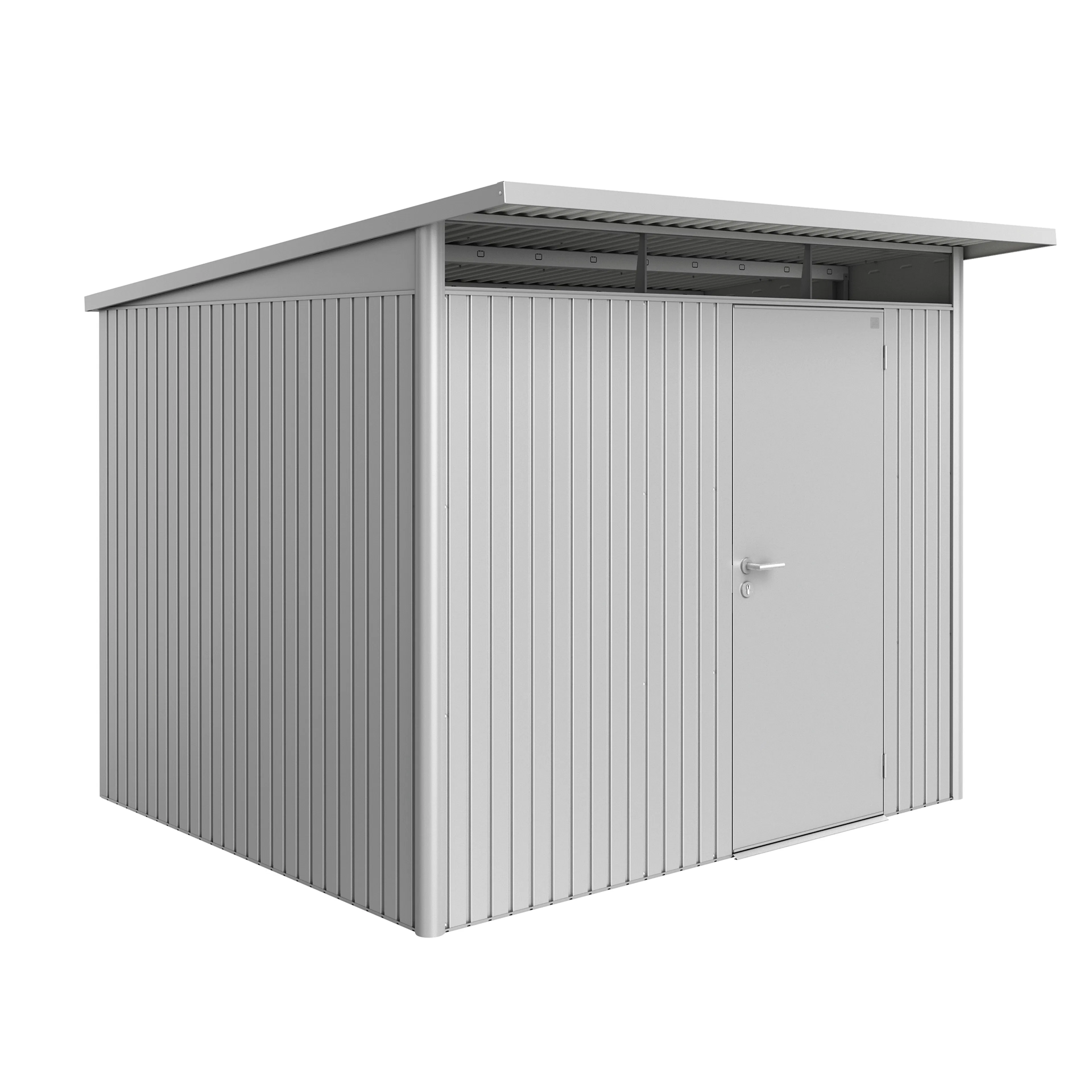 Garden shed AvantGarde size A6 metallic silver with standard Sølv Metallic
