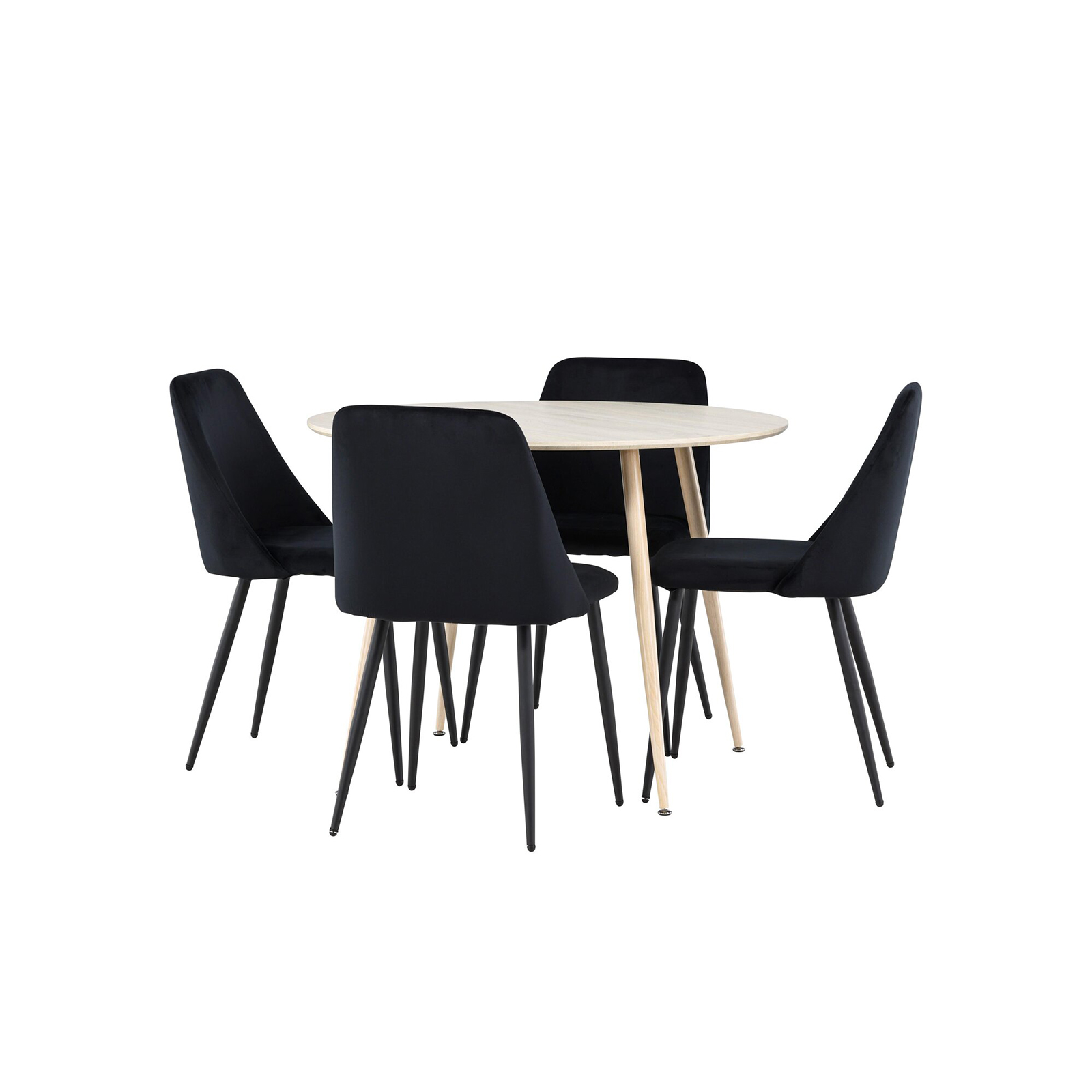 Spisegruppe Venture Home Plaza Ø100 med 4 stk Night Stoler