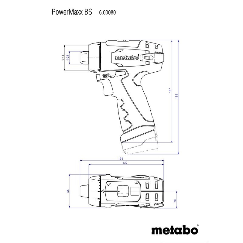 Batteridrill Metabo PowerMaxx BS Basic Workshop Sett