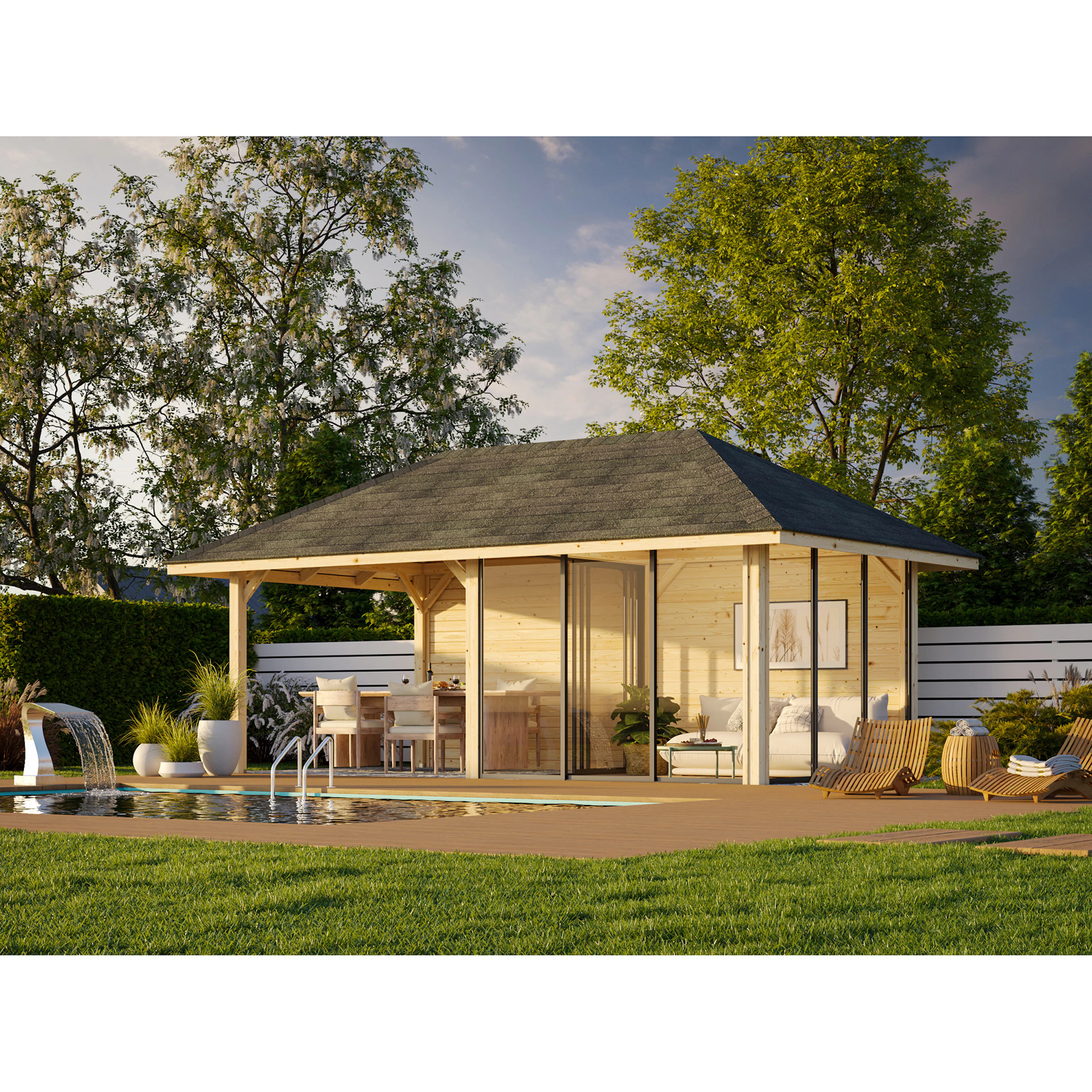 Hagestue Palmako Bianca 16,6 m2 Sett 206 Slide