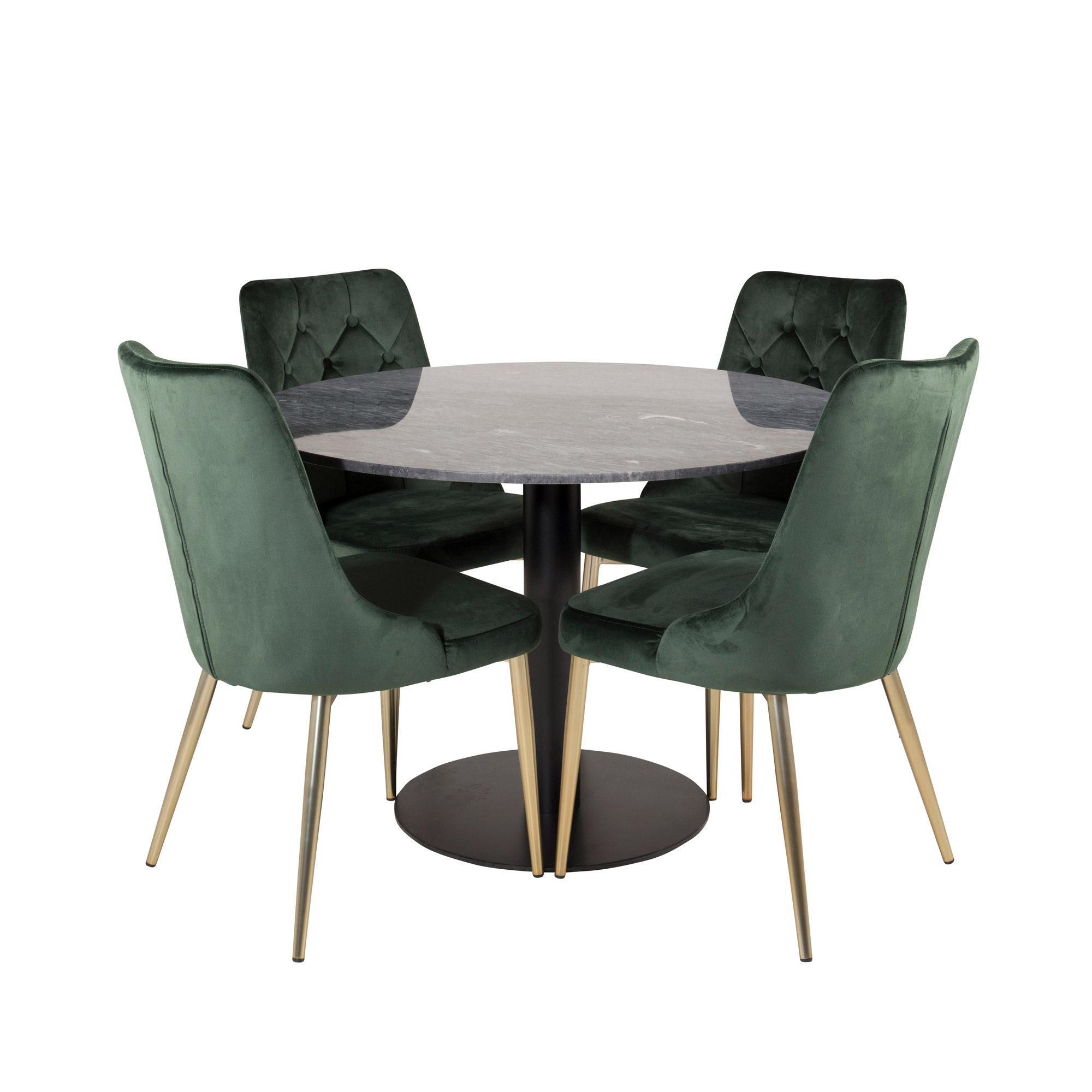 Spisegruppe Venture Home Estelle Rundt med 4 Vera Stoler