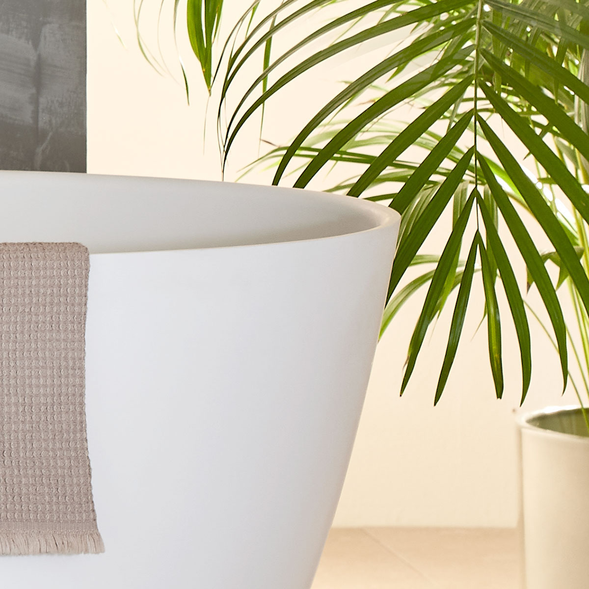 Badekar Bathlife Vila Støpemarmor 1600 Hvit