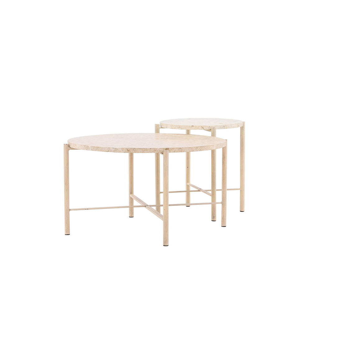 Sofabord Vind Sandhamn Ø70 cm & Ø40 cm