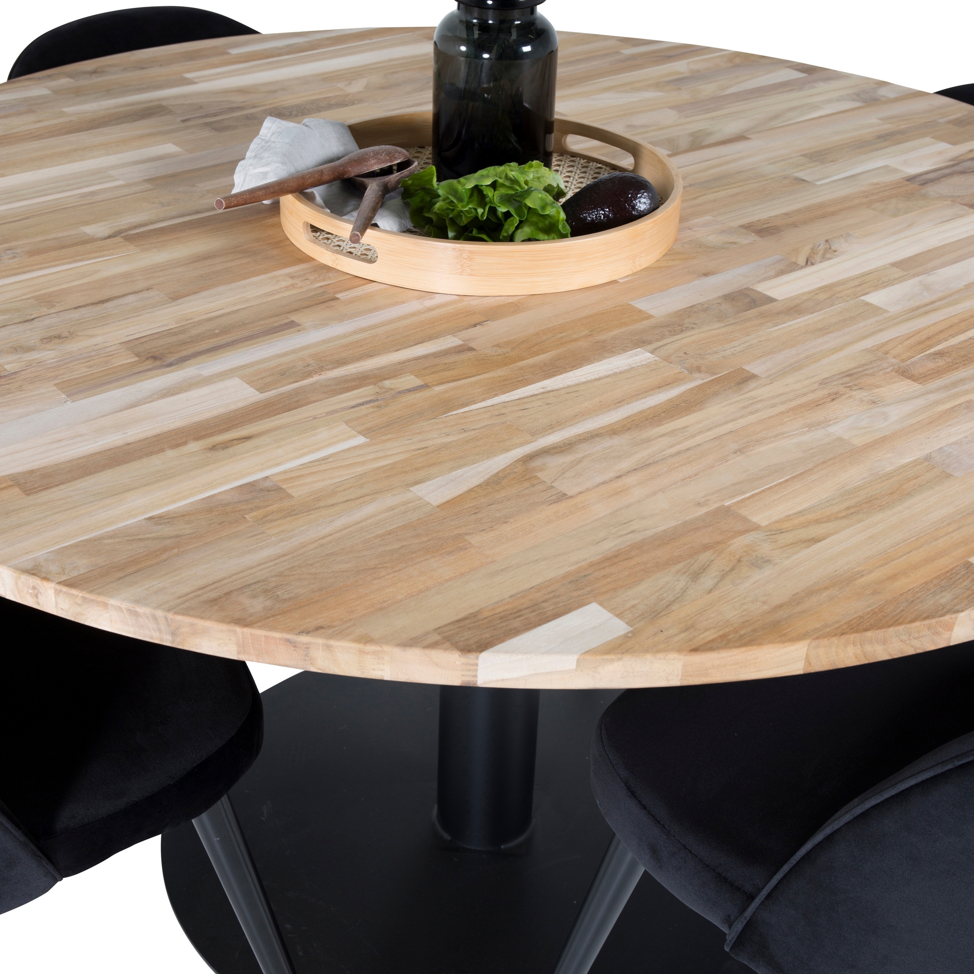 Spisegruppe Venture Home Cirebon med 4 Velvet Stoler