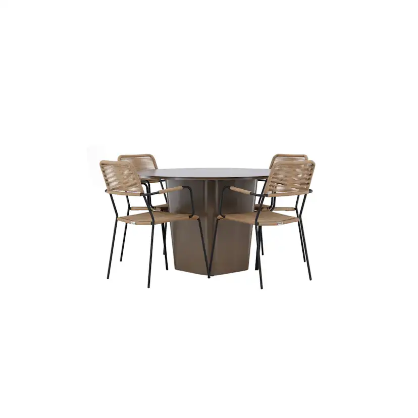 Hagegruppe Venture Home Santa Fe med 4 Lindos Lenestoler
