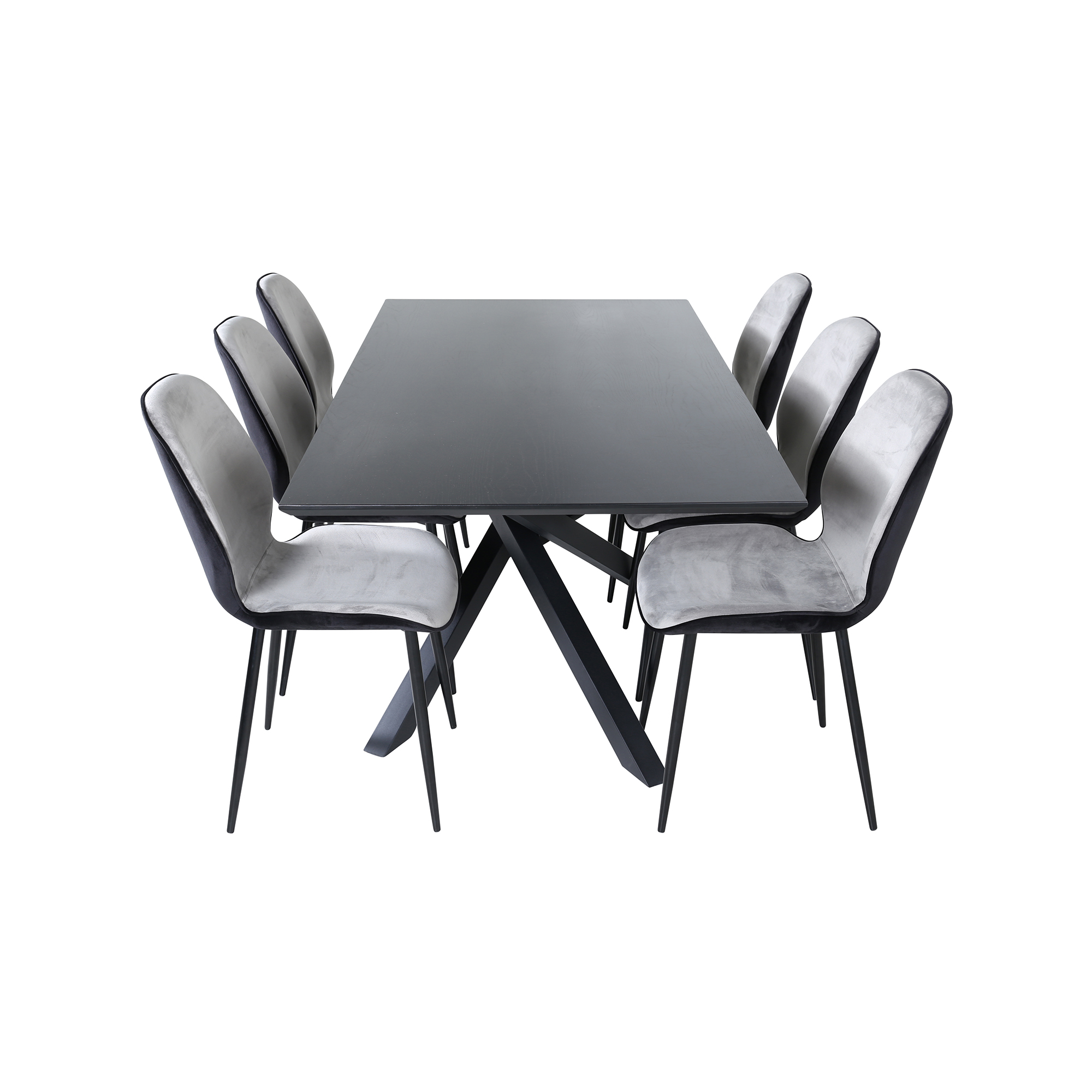 Spisegruppe Venture Home med Piata Spisebord og 6 Elisa Spisestoler