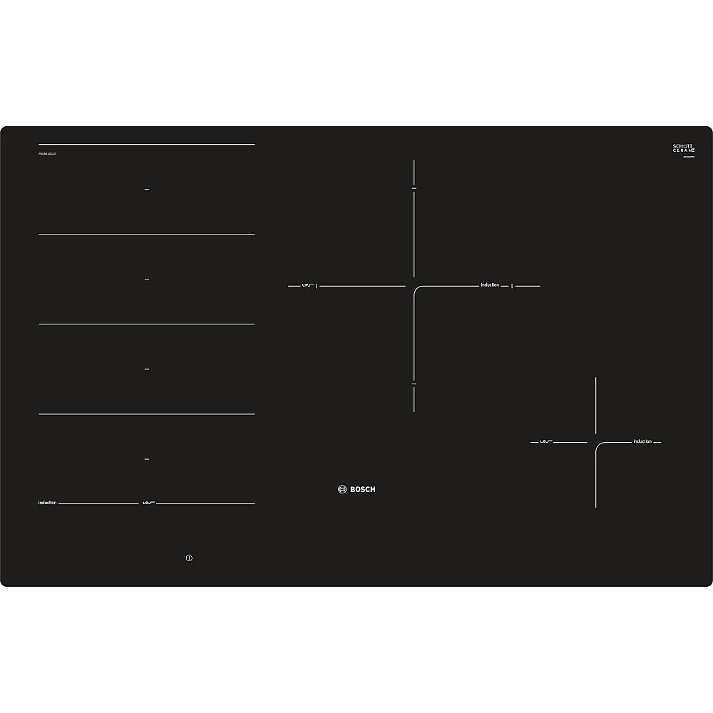Induksjonstopp Bosch Serie 8 PXE801DC1E Sort 80cm flexzoner