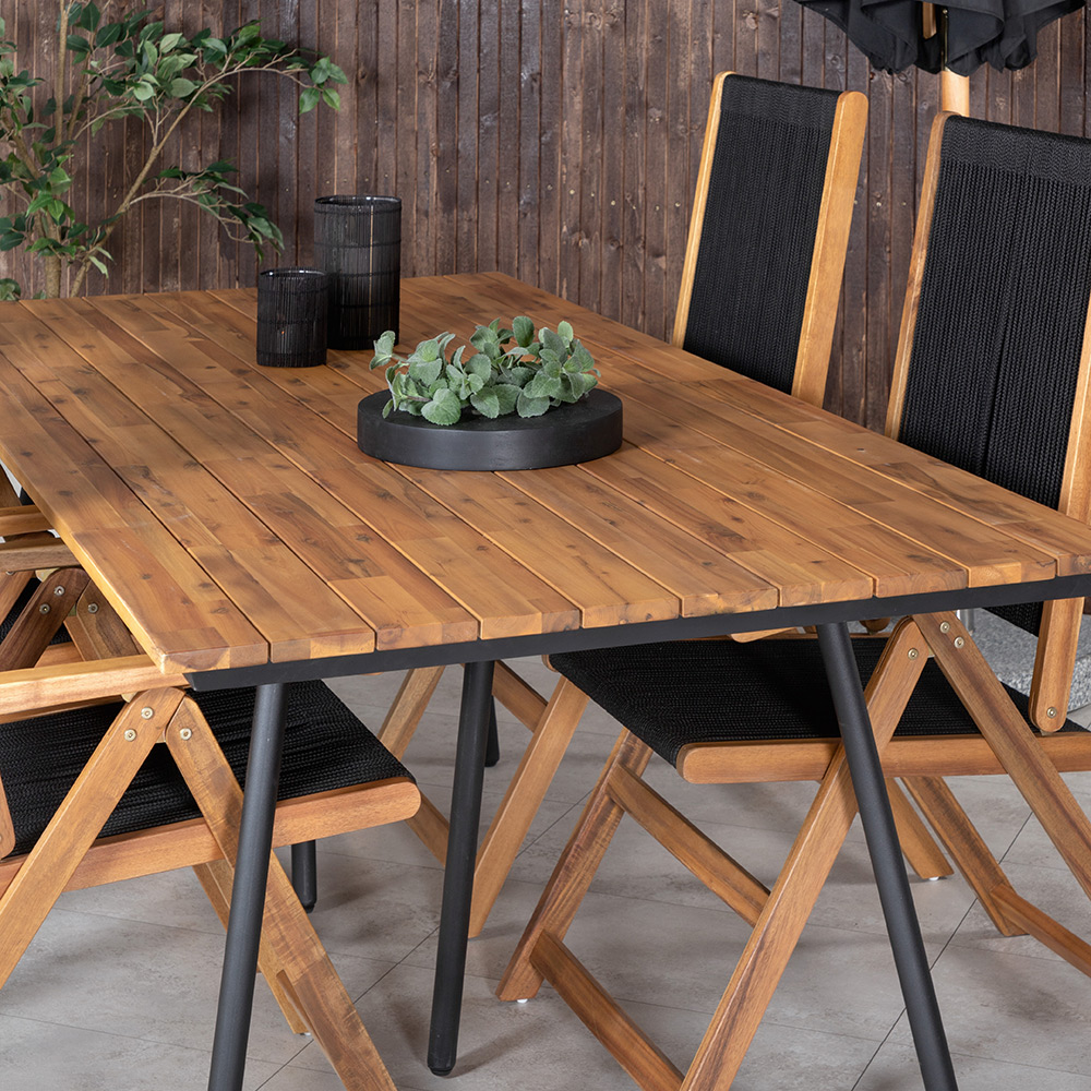 Spisegruppe Venture Home Chane med 4 Jimbo Sammenleggbara Spisestoler