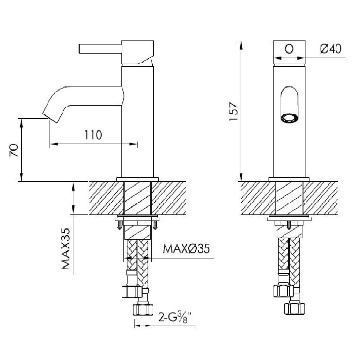 Servantbatteri JEE-O Slimline Low