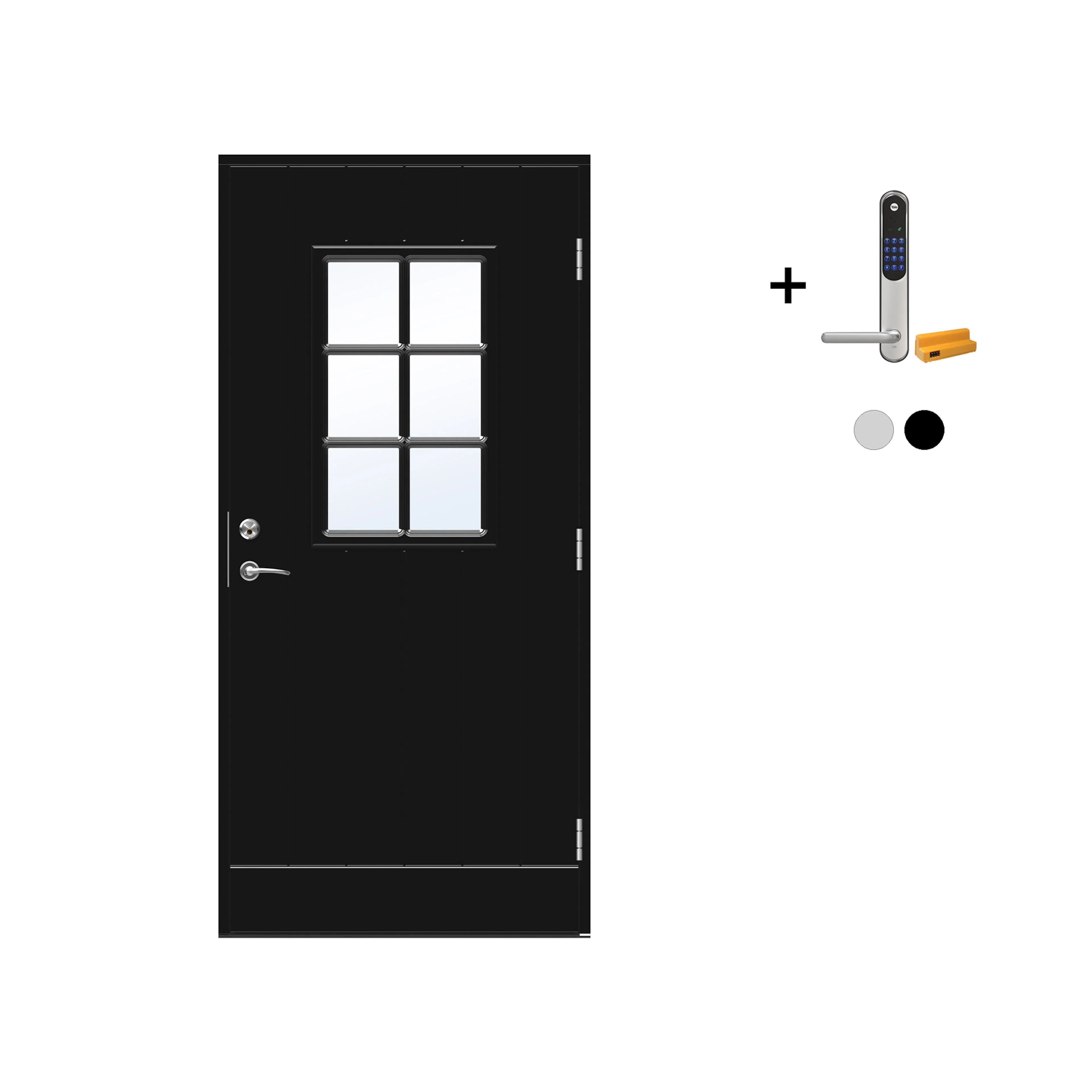 Ytterdør Swedoor Advance-Line Classic Bizet med Yale Doorman Classic Home