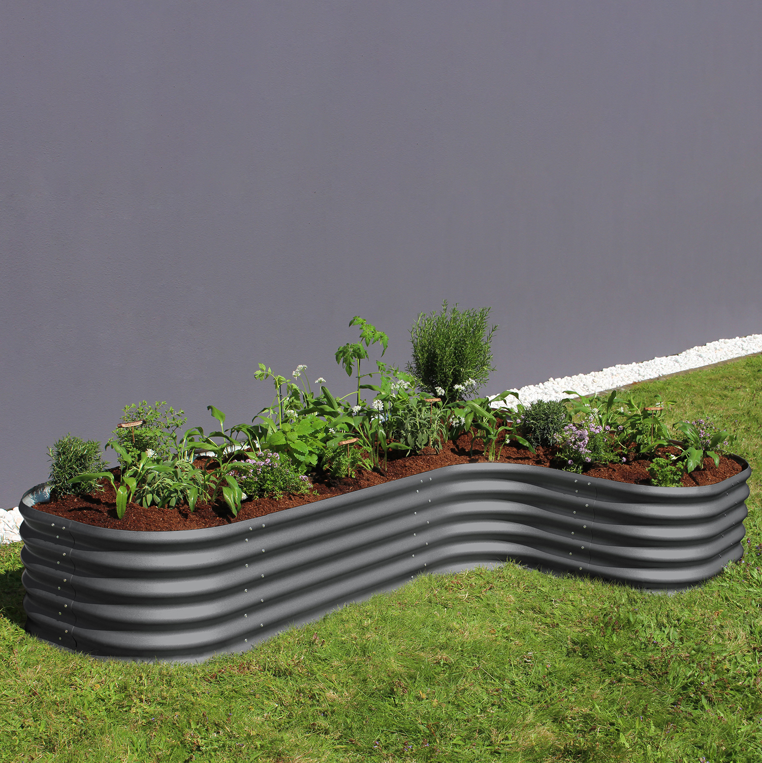 Plantekant Vitavia Curve 401 Antrasitt