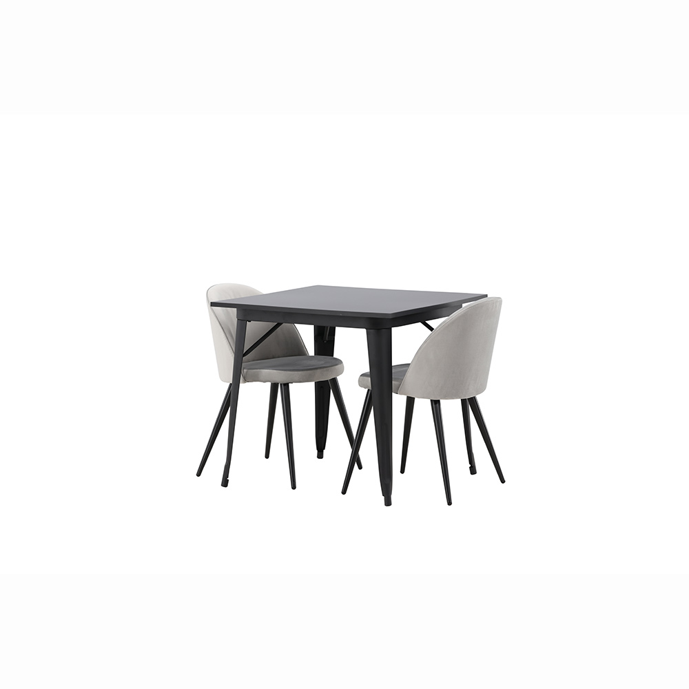 Spisegruppe Venture Home Tempe med 2 Velvet Stoler