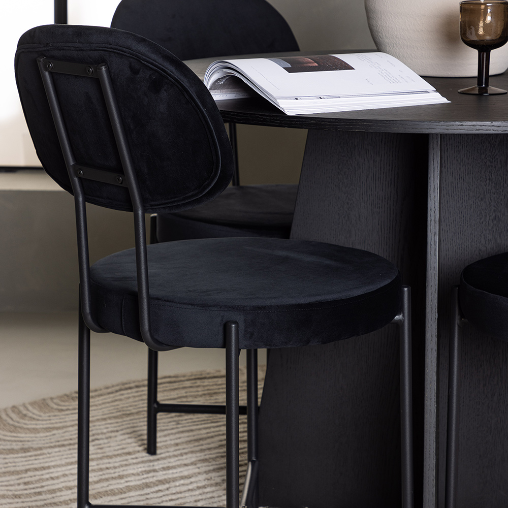 Spisegruppe Venture Home Bootcut Ø110 cm med 4 stk Stella Stoler