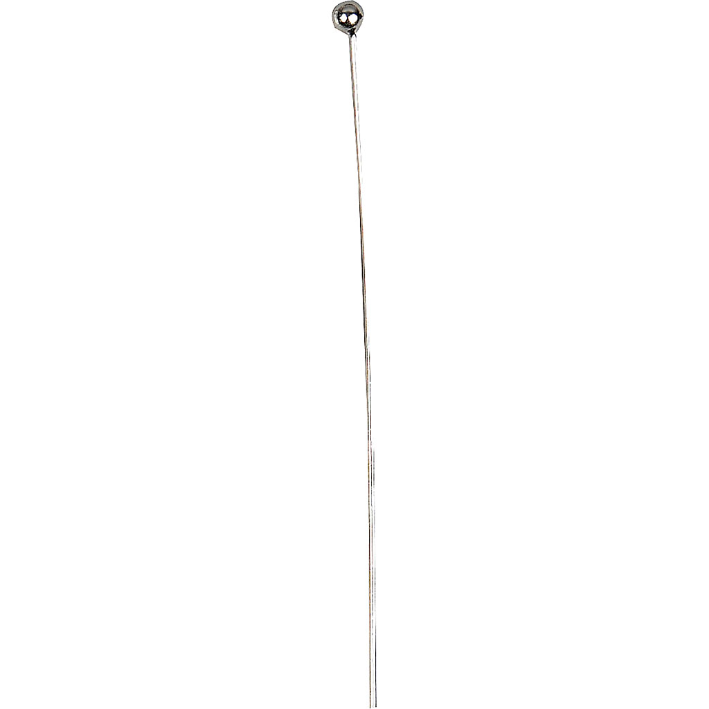 Pärlnål, försilvrad, L: 60 mm, 150 st./ 1 förp. 150 st