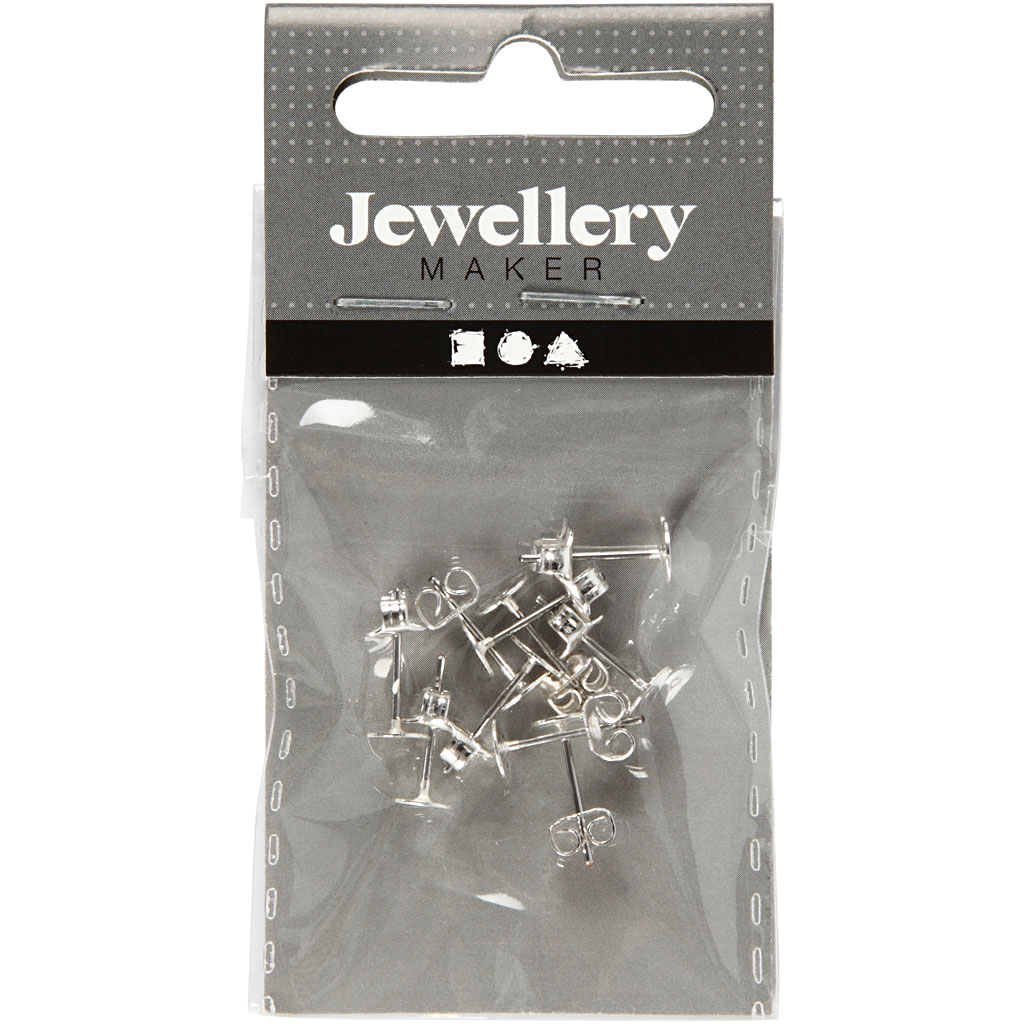 Ørestikk Creativ Company Forsølvet 13 mm 1 Pk