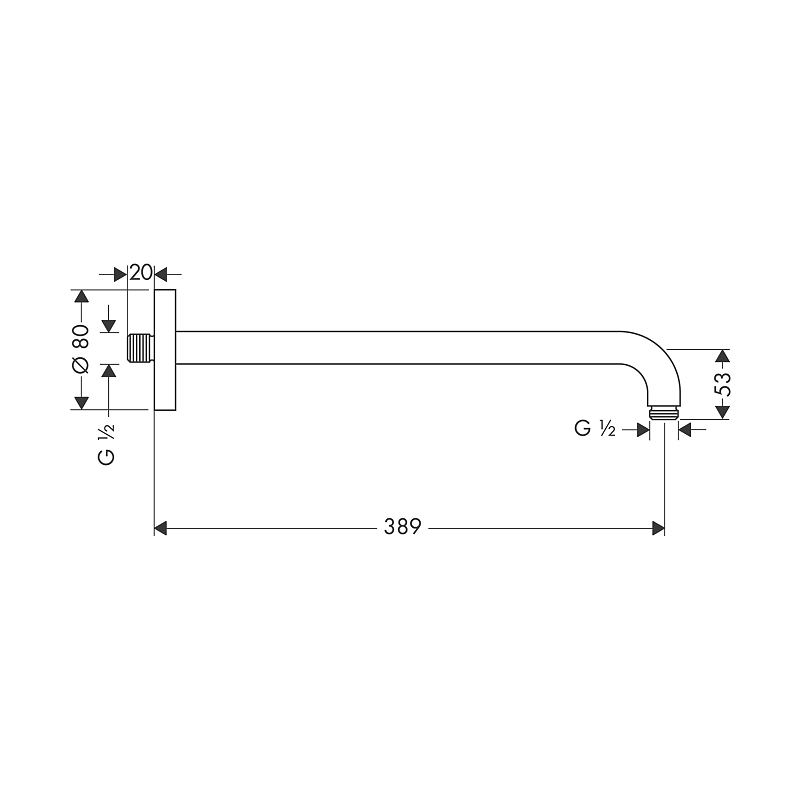 Duscharm Hansgrohe 2741 Krom